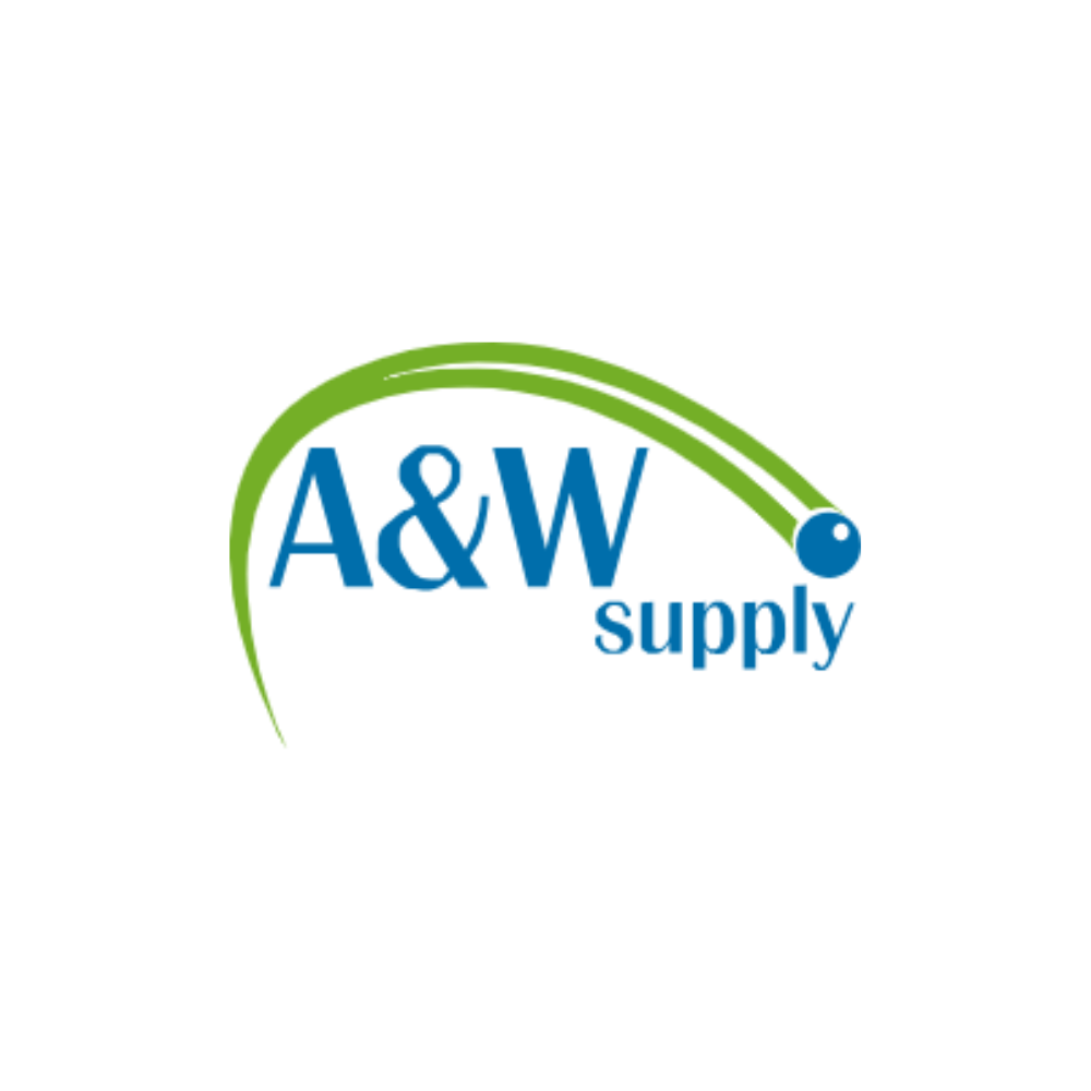 A&W supply logo: blue letters A&W with 