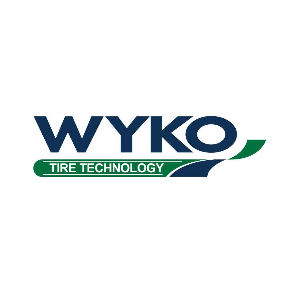Logo for WYKO Tire Technology with blue text and green accents.