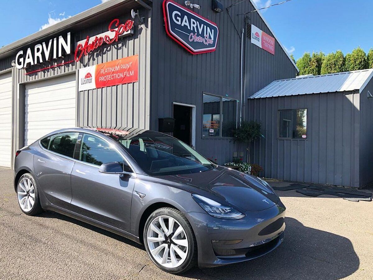 paint protection film applied in a car.
