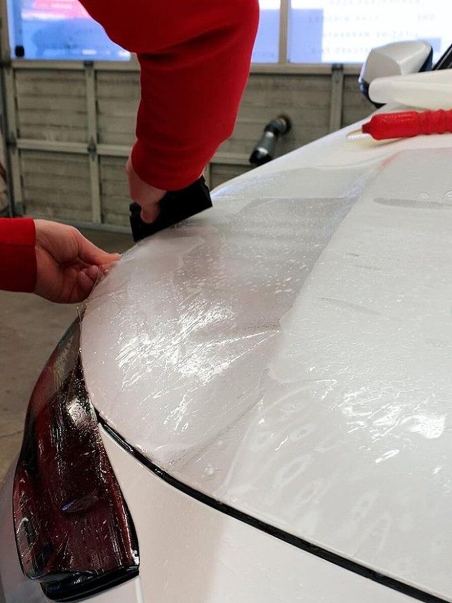ppf services application in a white car.