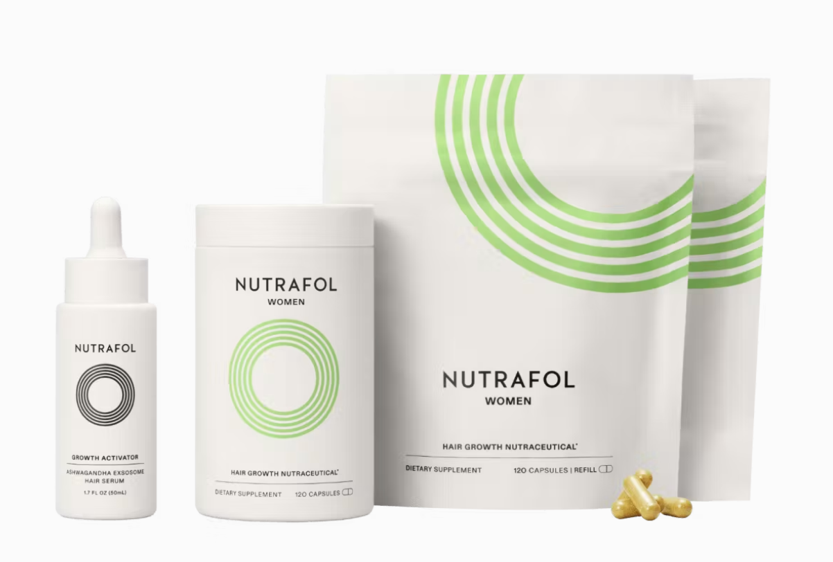 Nutrafol hair growth supplement kit available at Skin & Soul Med Spa Seabrook TX