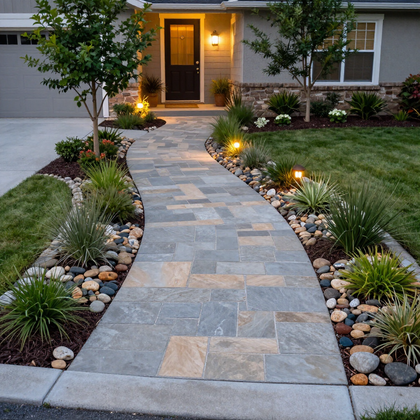 Lantern in Flower Bed — Lewiston, ID — Definitive Landscapes & Concrete, LLC