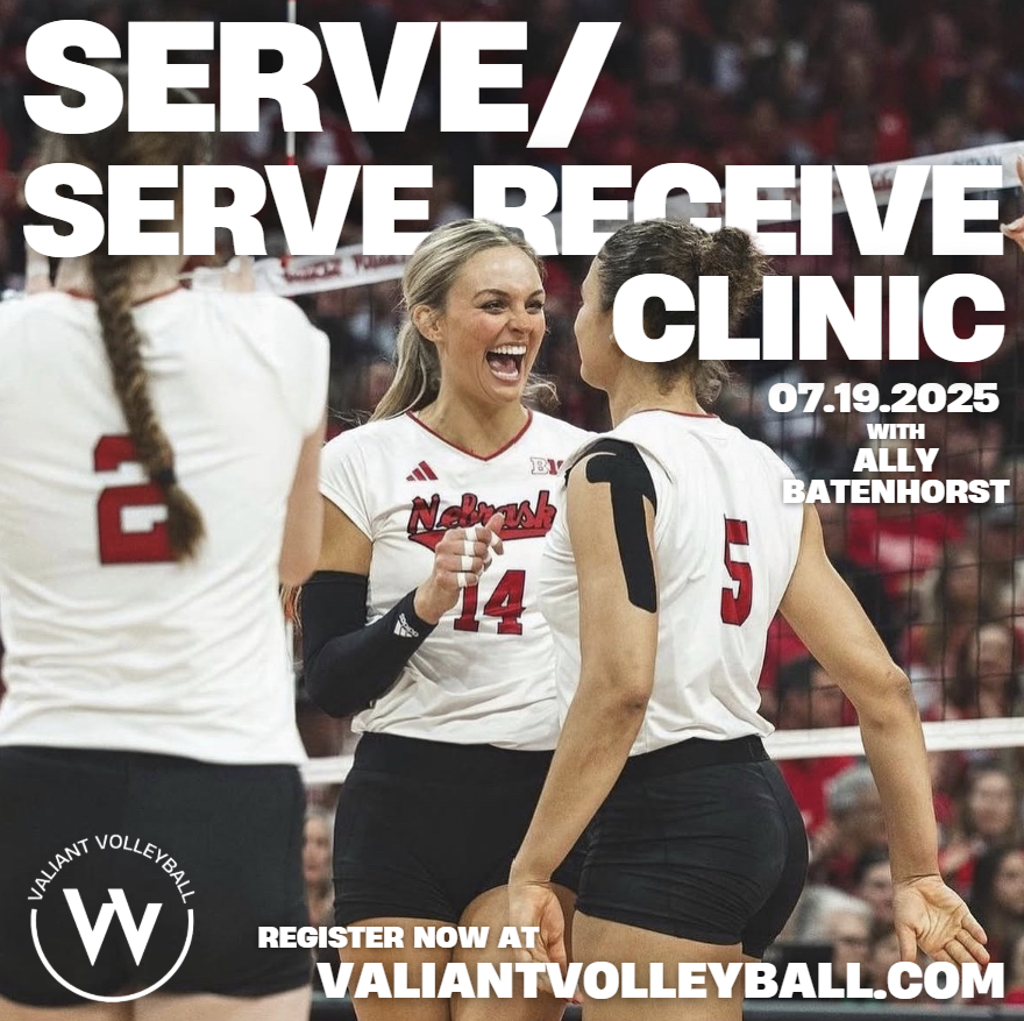 Cleveland Volleyball Company VV Camps Serve/Serve Receive Clinic flyer