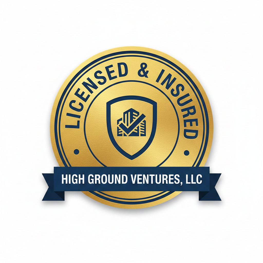 Licensed and insured insulation contractor badge representing certified spray foam insulation services in Goodyear, Arizona.