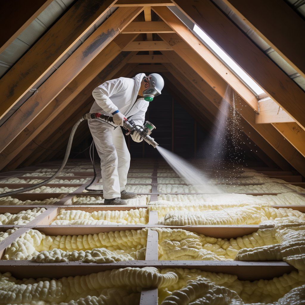 Spray foam in Attic