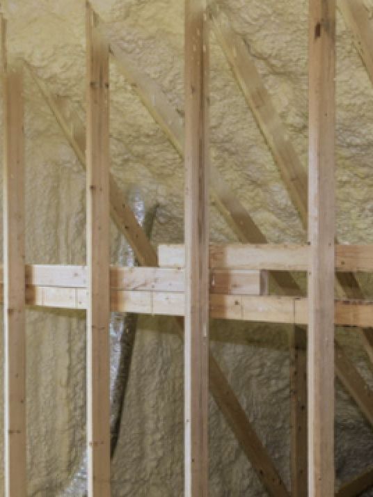 Attic insulation spray foam