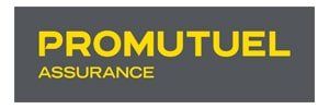 Le logo de promutuel assurance est gris et jaune