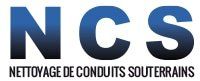 A logo for ncs nettoyage de conduits souterrains