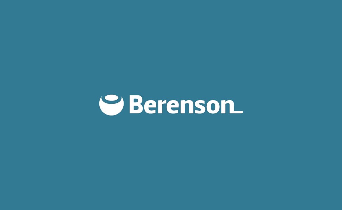 The berenson logo is on a blue background.