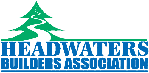 A logo for the headwaters builders association