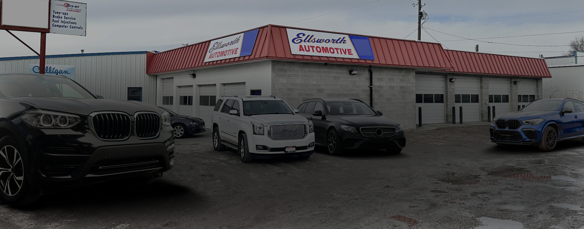 Cars parked in front of shop | Ellsworth Automotive