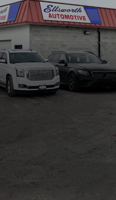 Cars parked in front of shop | Ellsworth Automotive