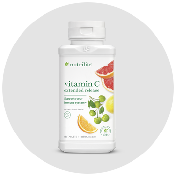 A bottle of nutrilite vitamin c extended release.