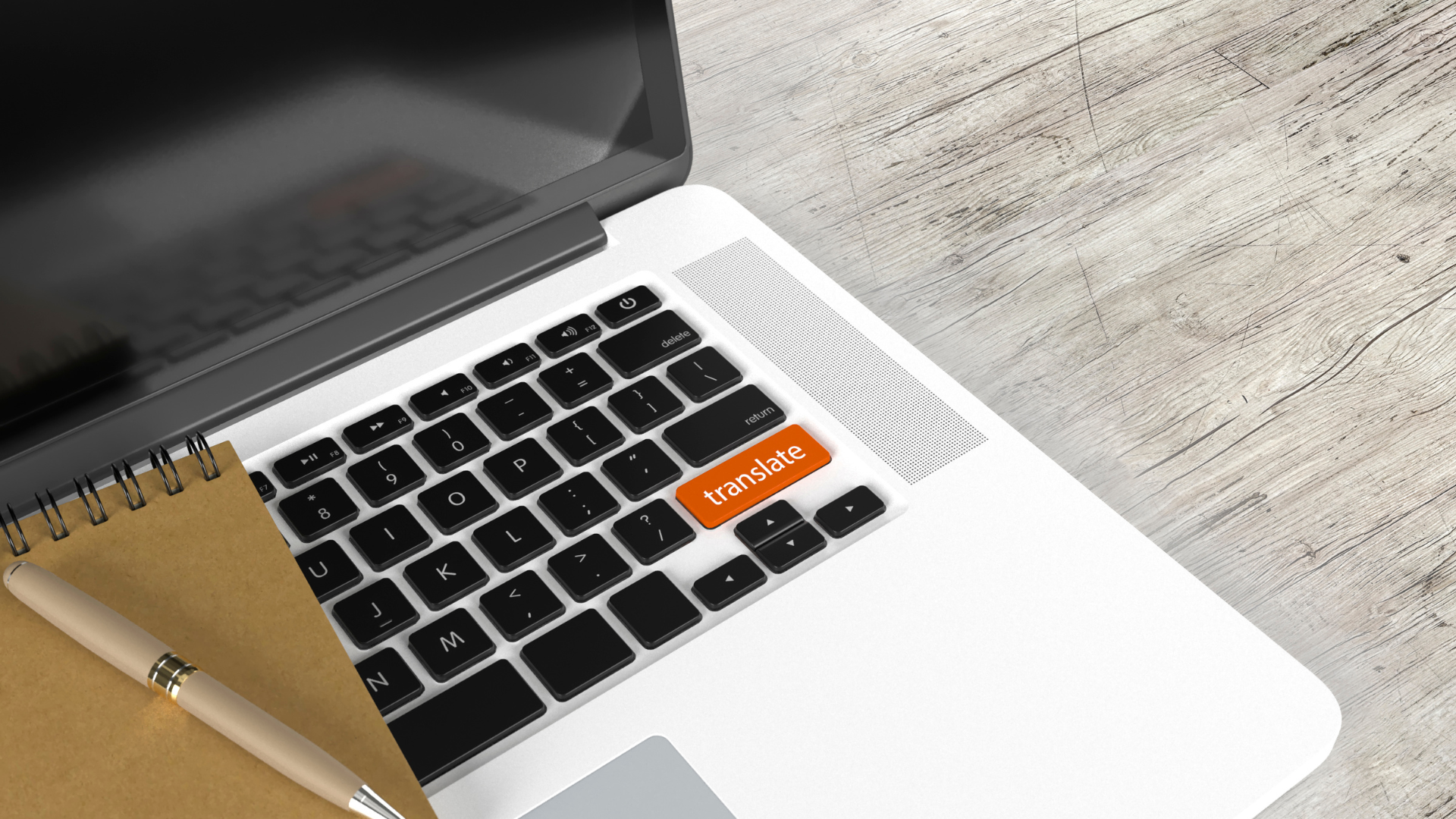 A laptop computer with a sticker on the keyboard that says learn on it.