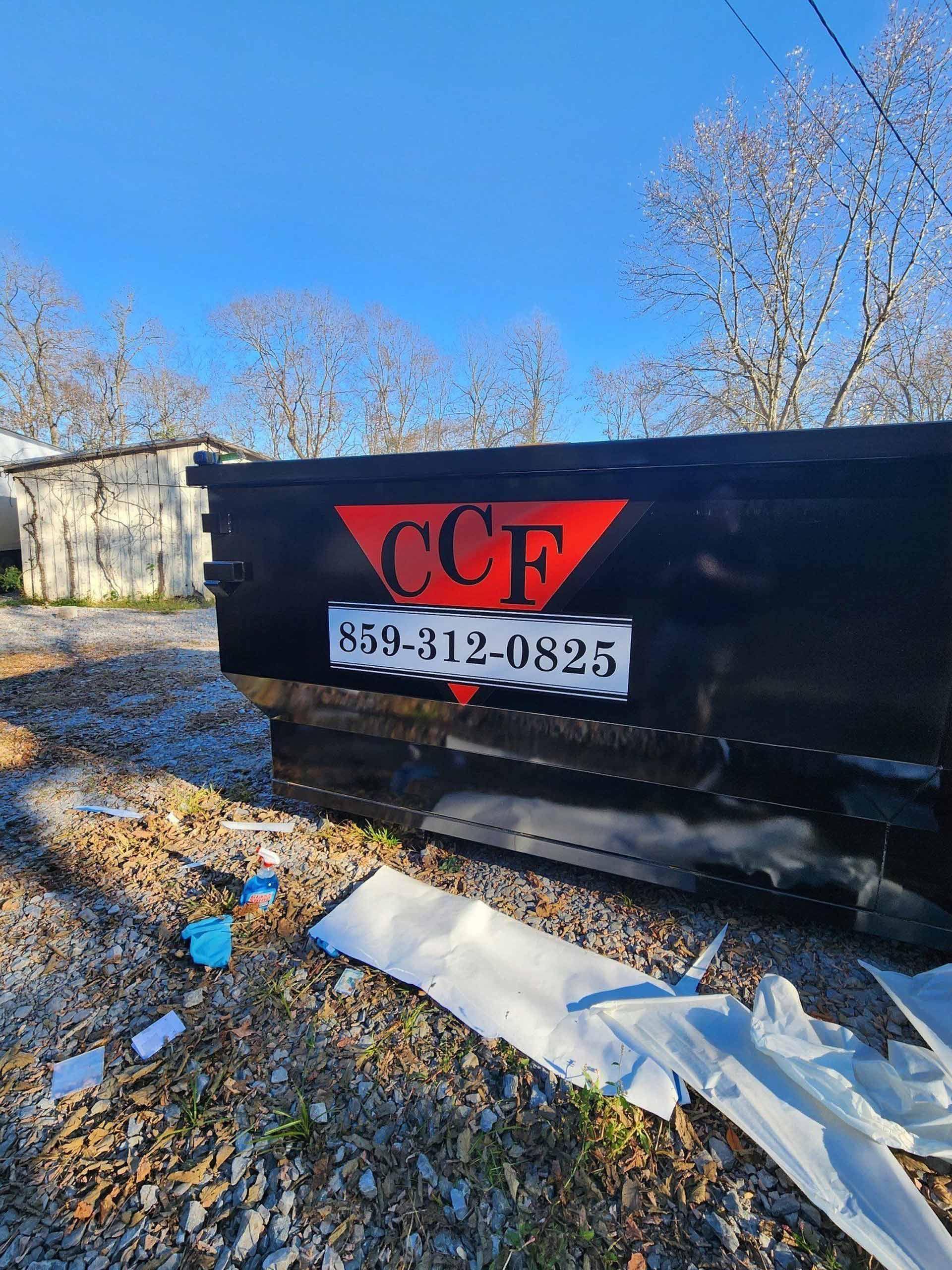 Dumpster Rental — Georgetown, KY — Creative Concrete & Flooring Designs