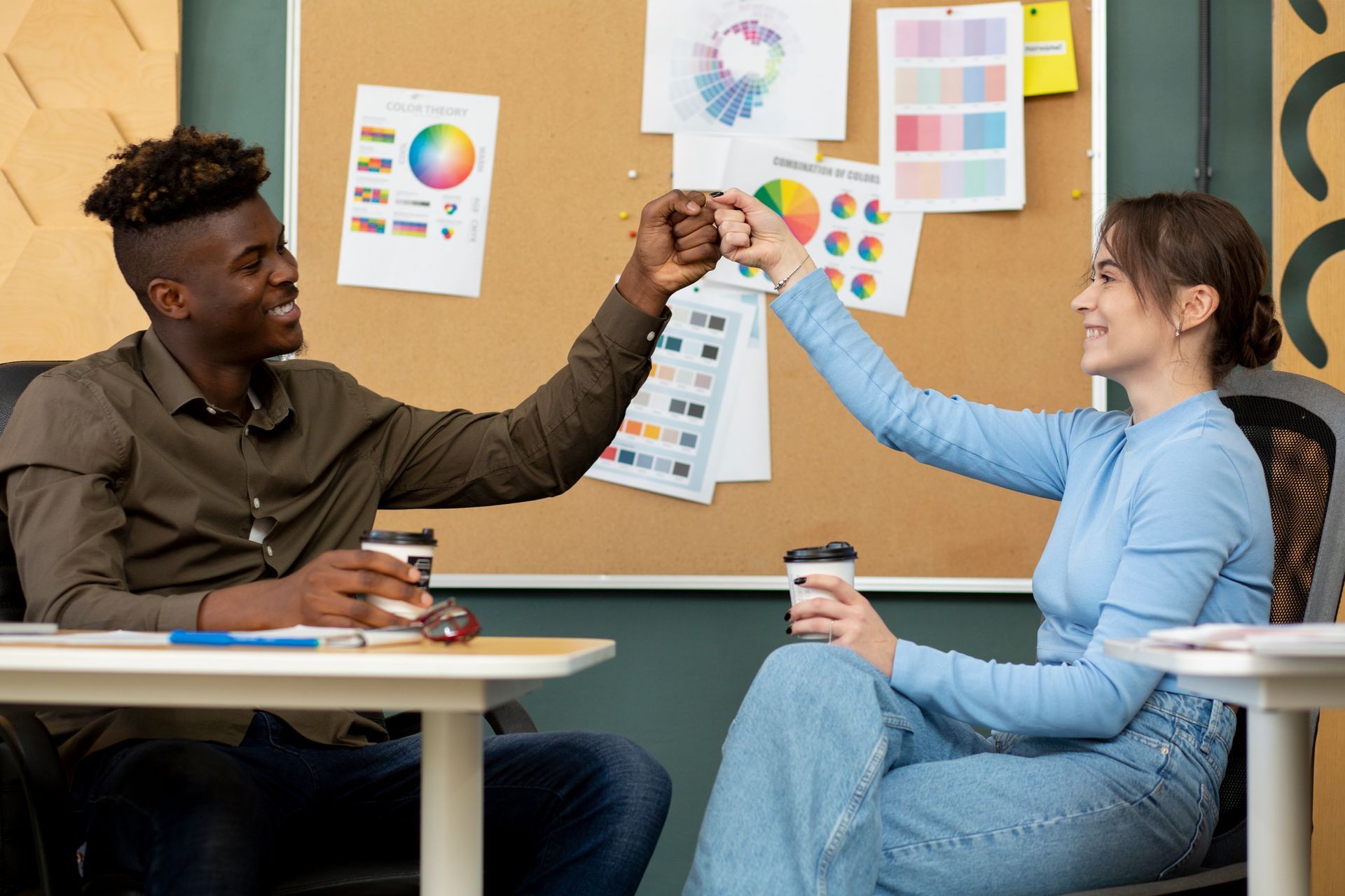 A poster for networking and cyber security with a woman sitting at a desk