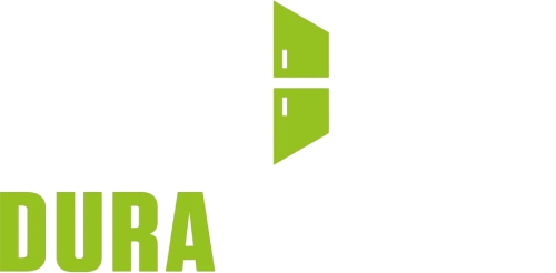 Green DURA logo with a stylized vertical icon above the text