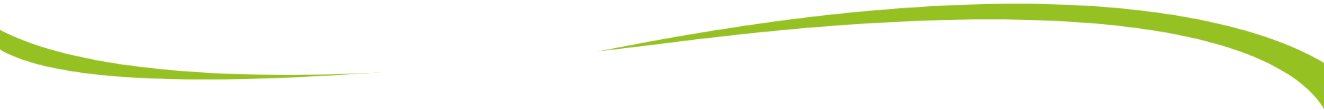 Abstract green curved line on a white background, like a decorative banner edge