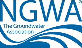 NGWA logo with blue text and wave graphic for The Groundwater Association