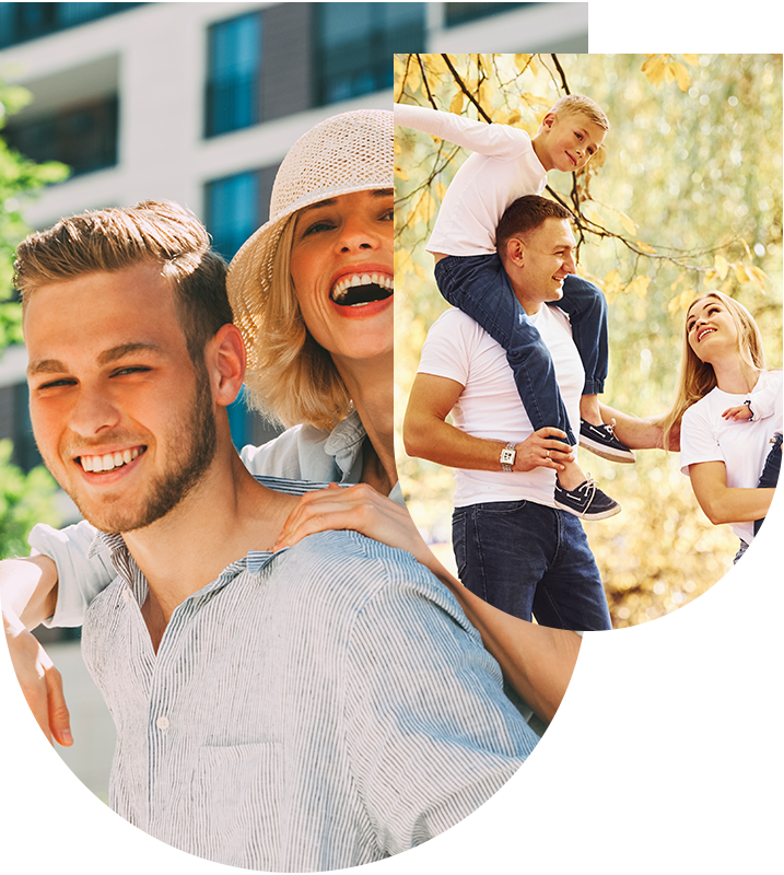 Two couples looking happy, highlighting the benefits of check-ups and health assessments at Hampstead Clinic