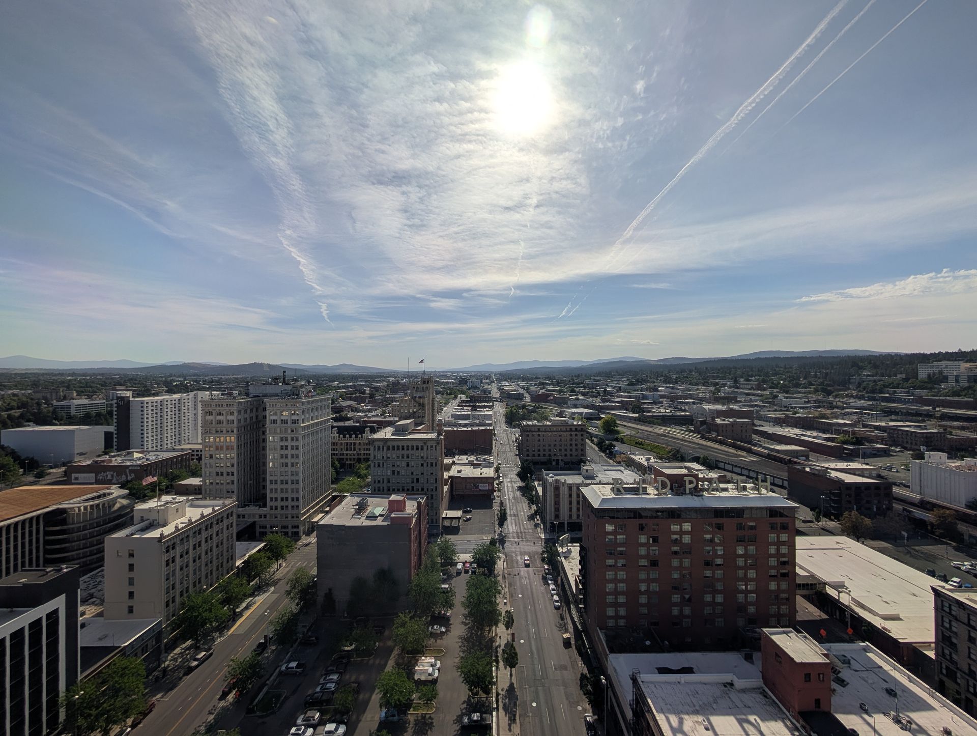 Skyline rooftops of Spokane WA
