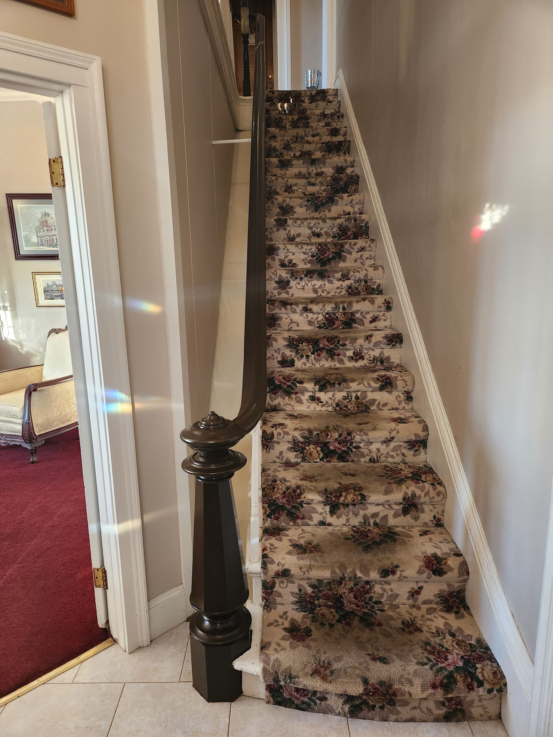 bannister of house after refnishing