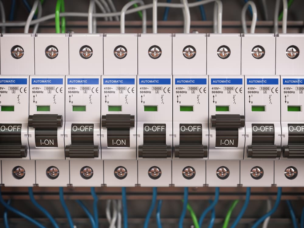 Circuit Breakers Wired on a Switchboard — Experienced Electrician In Port Stephens, NSW