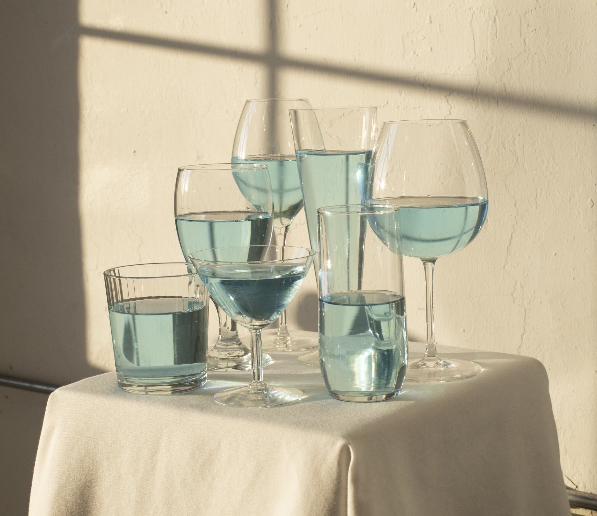 Risikoarmer Konsum, Gläser, Wasser