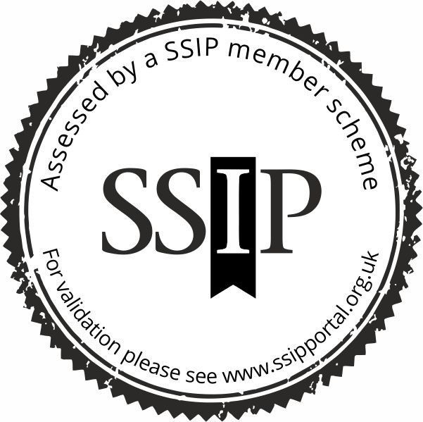 A black and white logo for a ssip member scheme