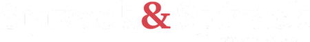 A logo for a law firm with a letter m and scales of justice.