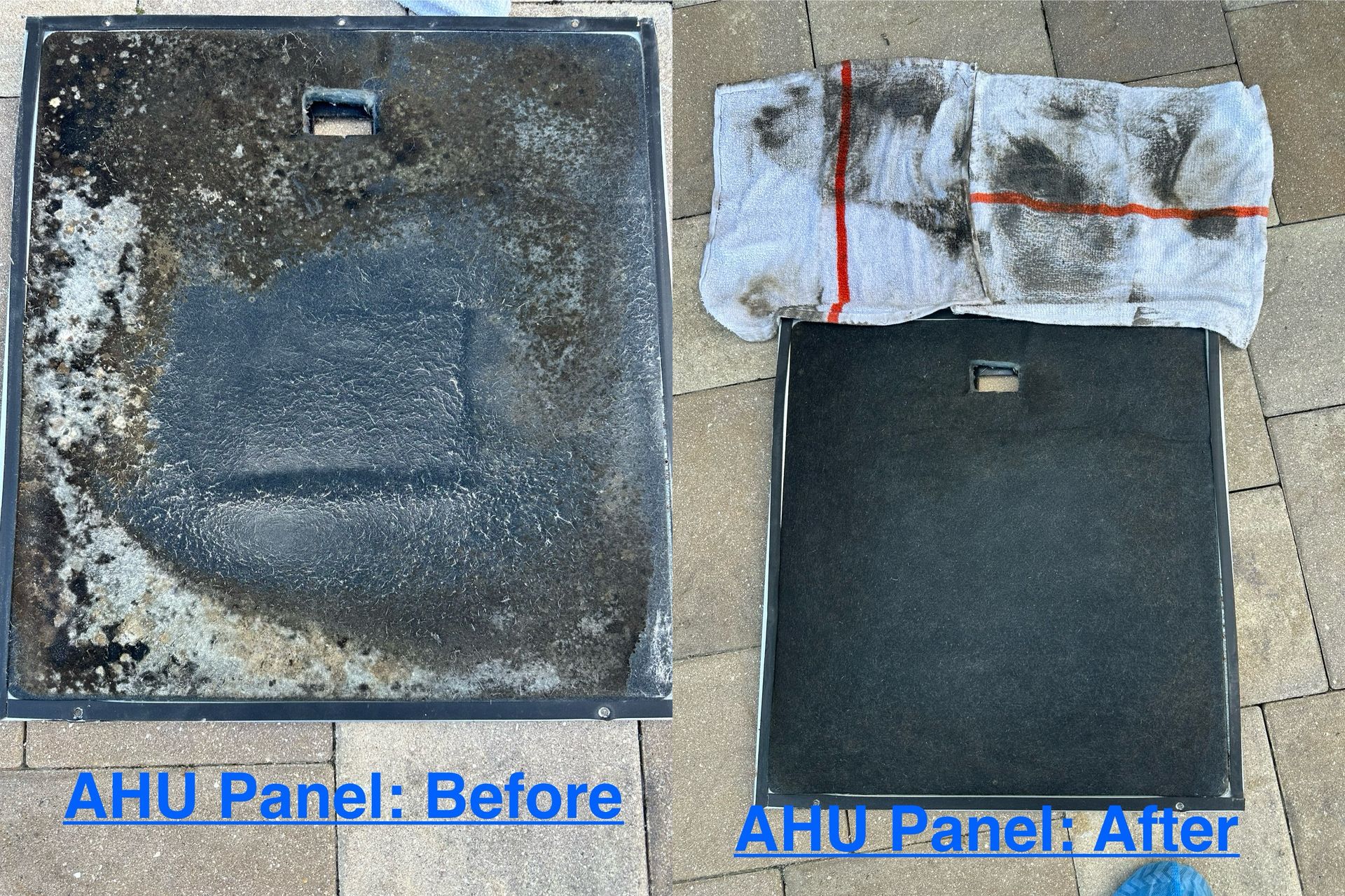 ahu panel cleaning