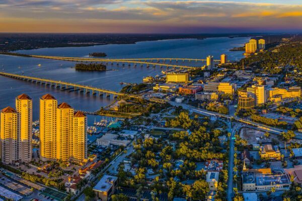downtown fort myers aerial