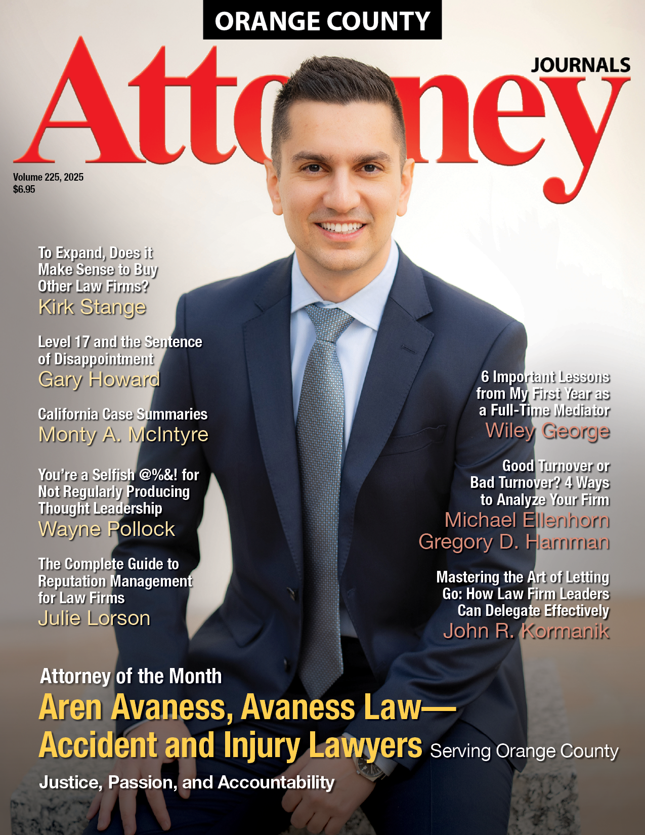 A group of attorneys are standing next to each other on the cover of a magazine.