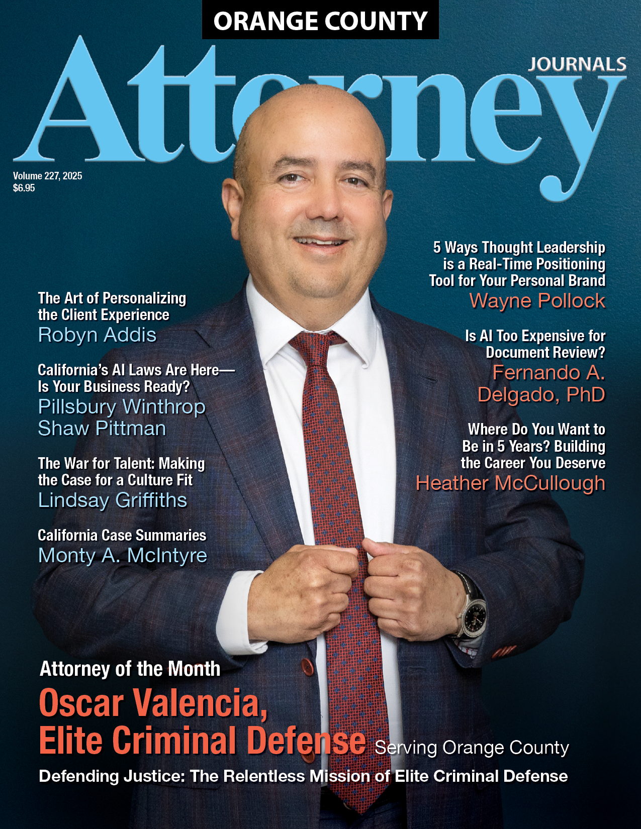 A group of attorneys are standing next to each other on the cover of a magazine.