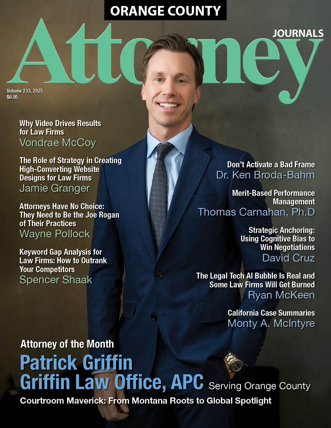 A man in a suit and tie is on the cover of a magazine.