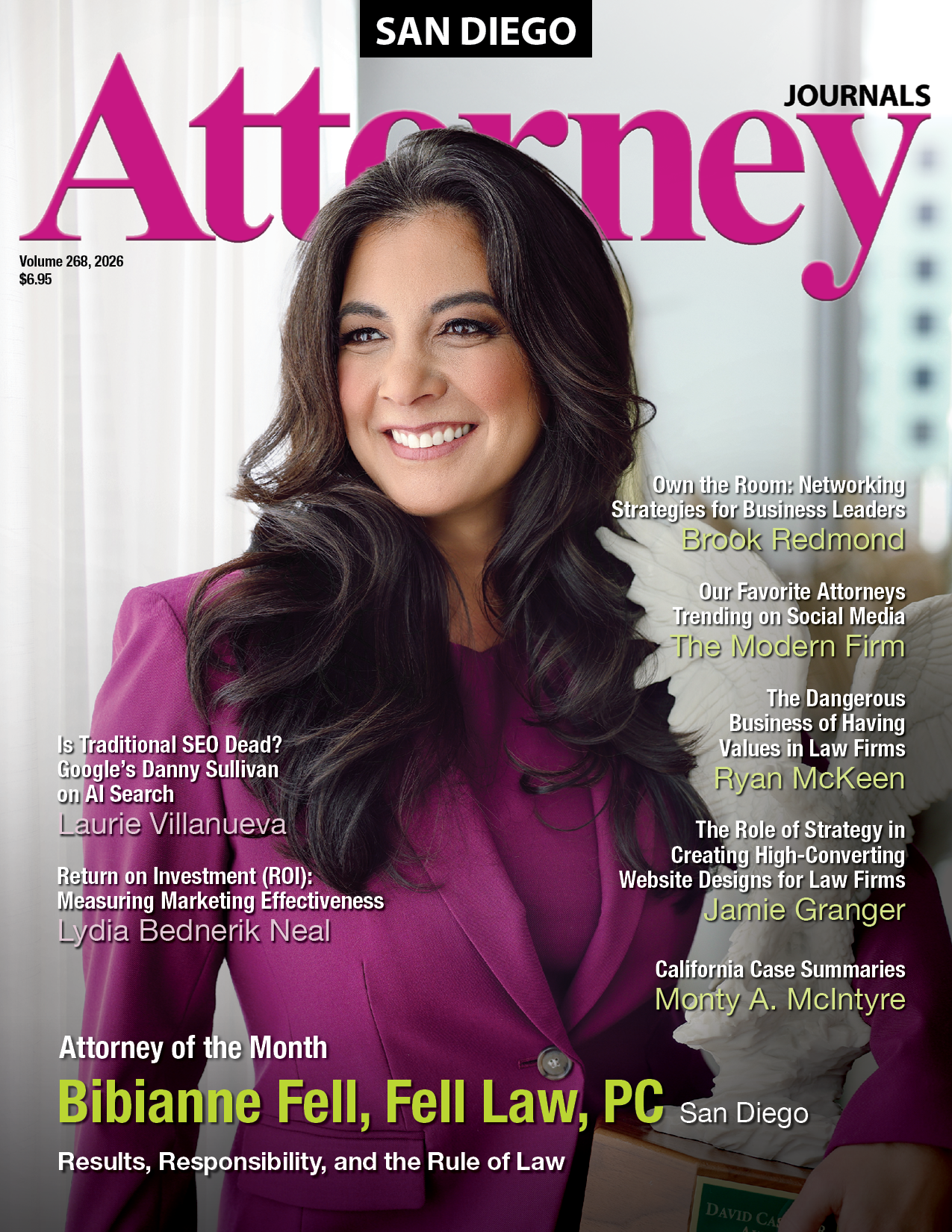 Orange County Attorney Journals cover: Three men in suits, Dunn DeSantis Walt & Kendrick LLP, Law Firm of the Month.