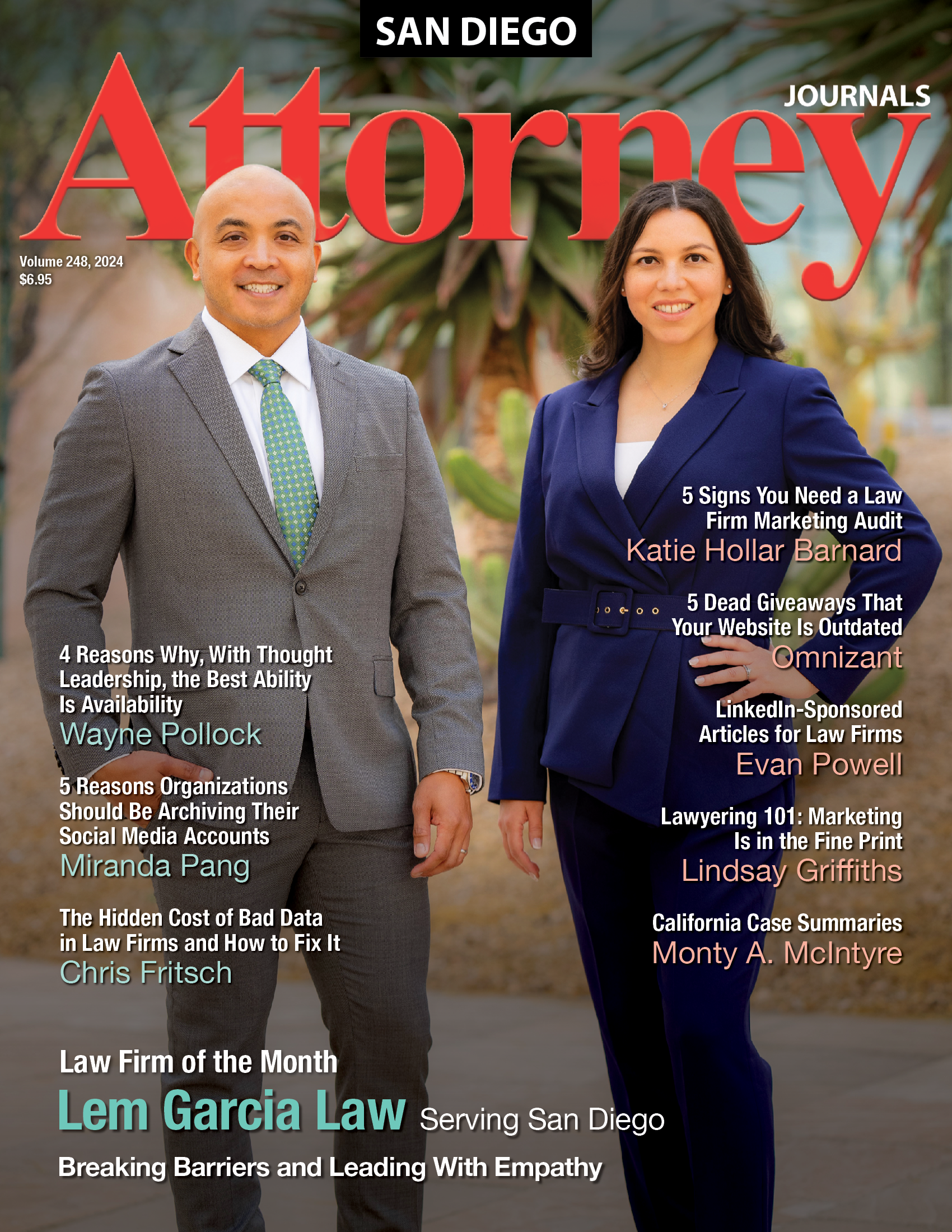 a woman is on the cover of the orange county attorney journal