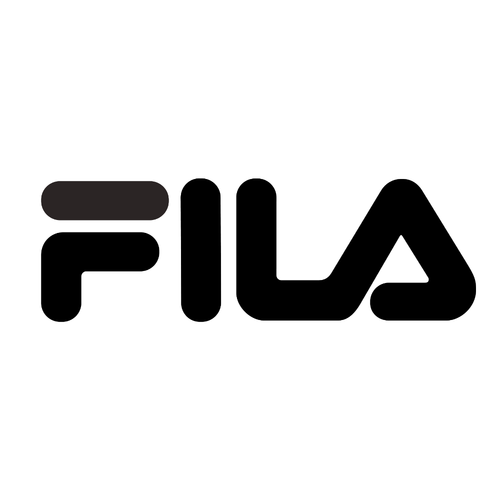 The fila logo is black and white on a white background.