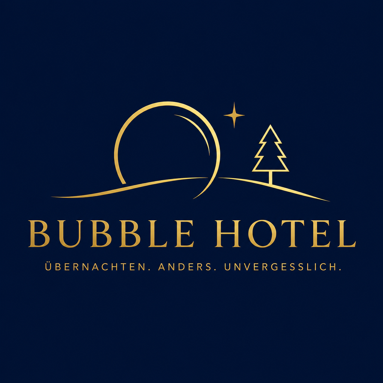 Das Logo für das Bubble Hotel in Deutschland