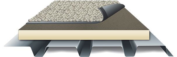 Ballasted EPDM roof assembly diagram