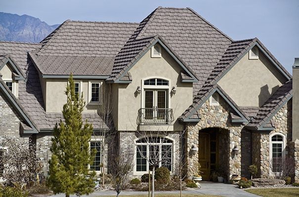 Eagle Ponderosa textured flat concrete tile roof