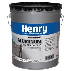 Fibered aluminum commercial roof coating