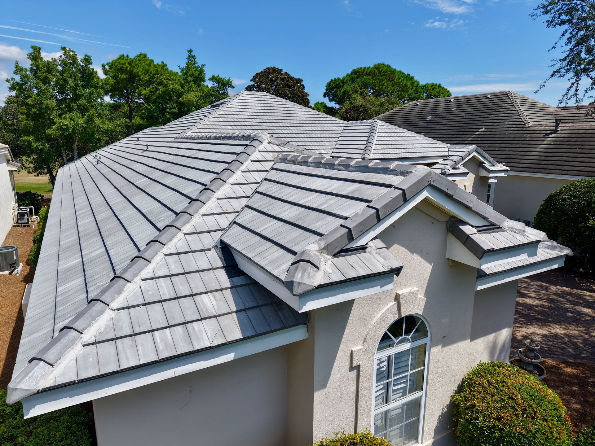 Residential metal roofing project by Highmark Roofing Partners