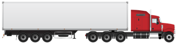 Big truck with trailer vector template. Semi truck isolated on white background. All elements in groups on separate layers. The ability to easily change the color