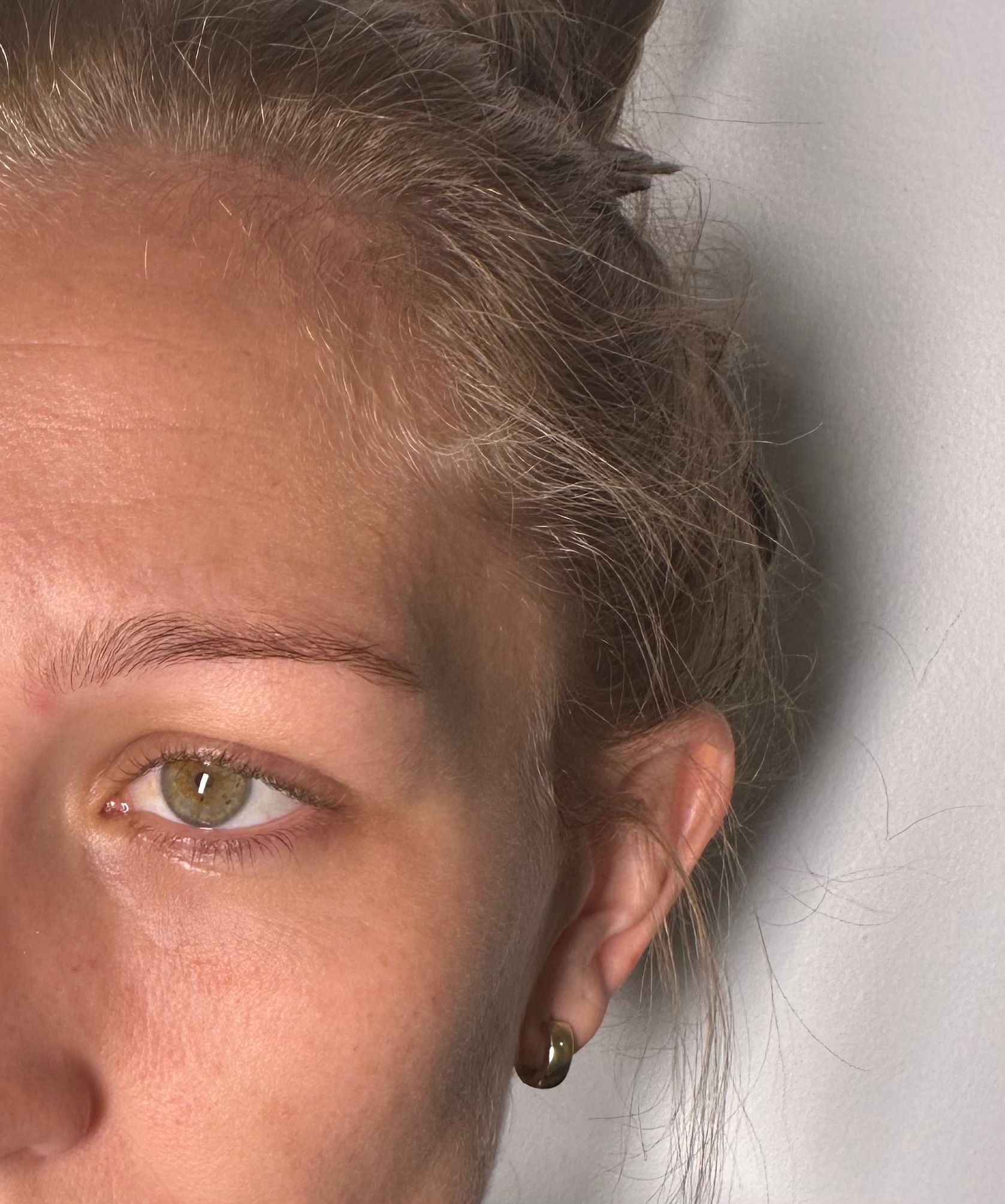 Close-up of a Person's Face Green Eye and Eyebrow— Vanity Skin and Beauty Forster in Forster, NSW