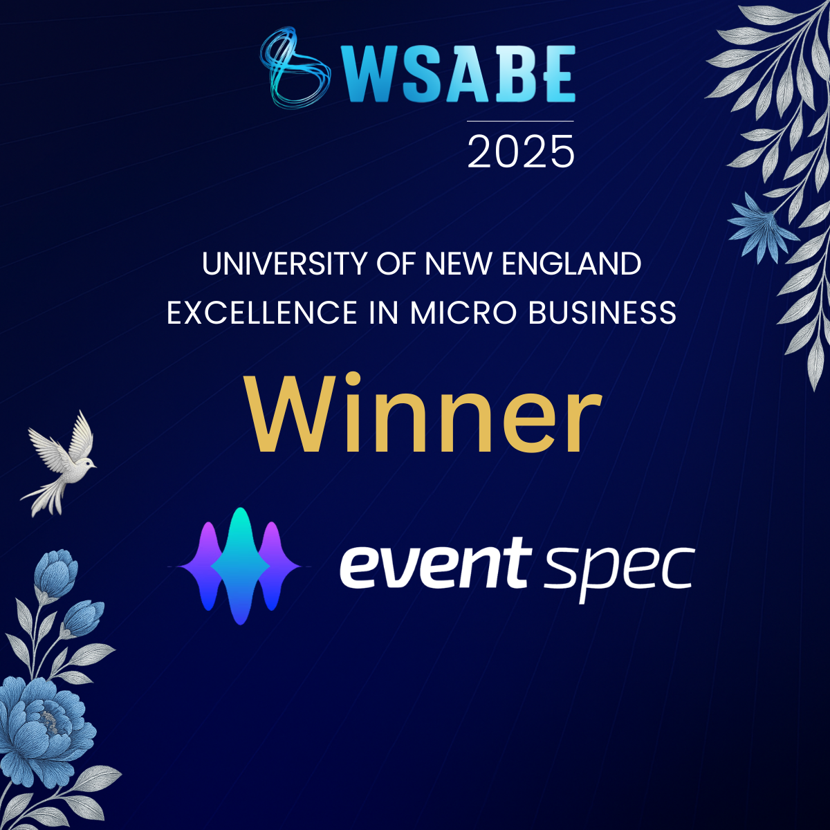 Eventspec wins WSABE 2025 Excellence in Micro Business