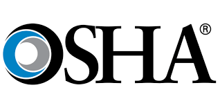 OSHA logo with a circular graphic and the letters 