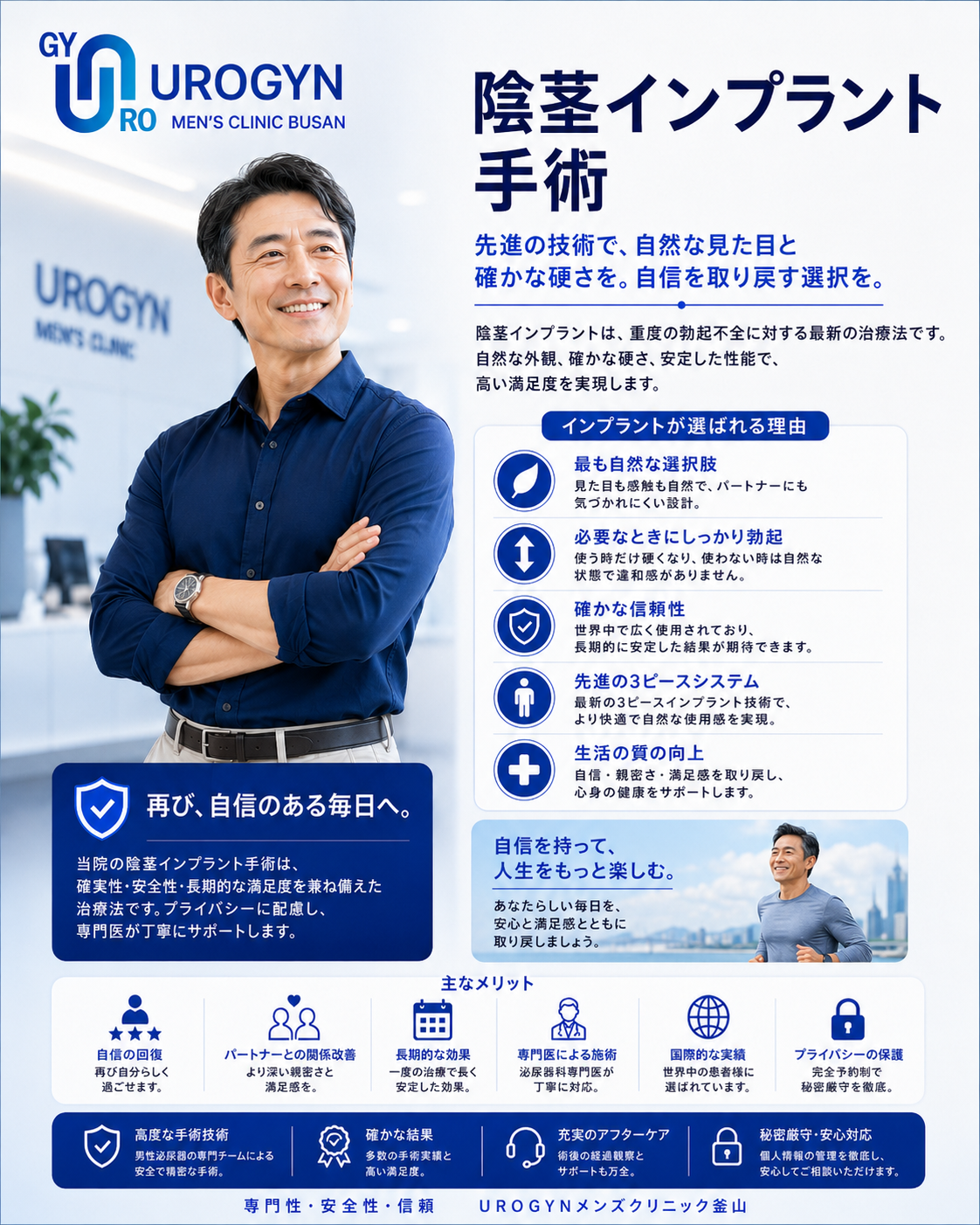 ユロジン男性クリニック 釜山西面の3ピース型ペニスインプラント手術