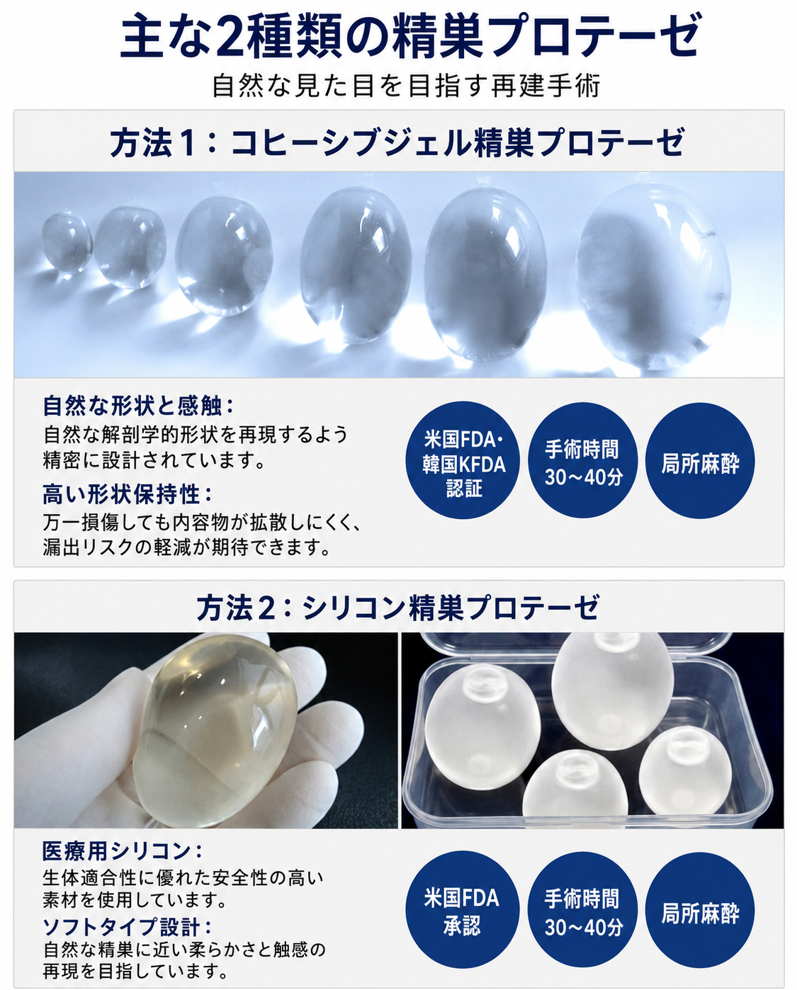 ユロジン男性クリニック 釜山西面の精巣プロステーシス挿入手術の2種類
