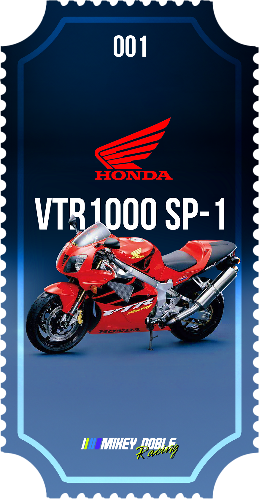 Mikey Doble Racing Raffle tickets example